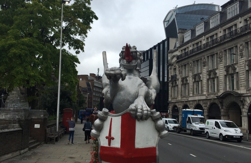 Dragon in the city at trinity square