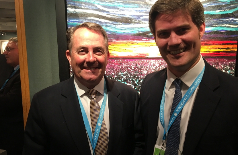 James Tumbridge and Dr Liam Fox MP