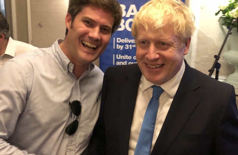 James Tumbridge and Boris Johnson