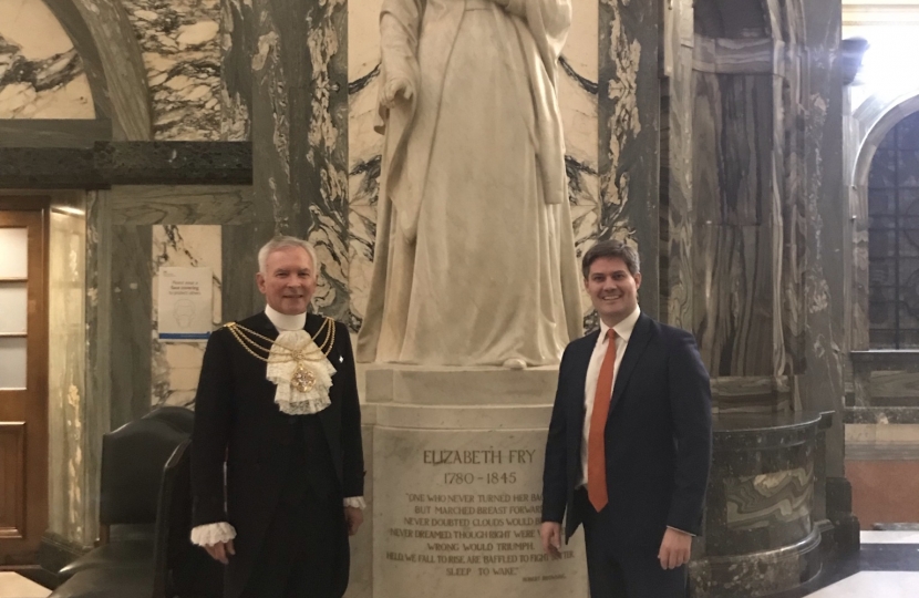 James Tumbridge and Sheriff Nick Lyons at the Old Bailey