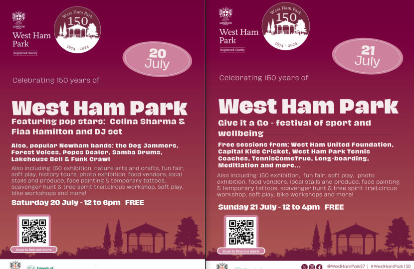 West Ham Park 150