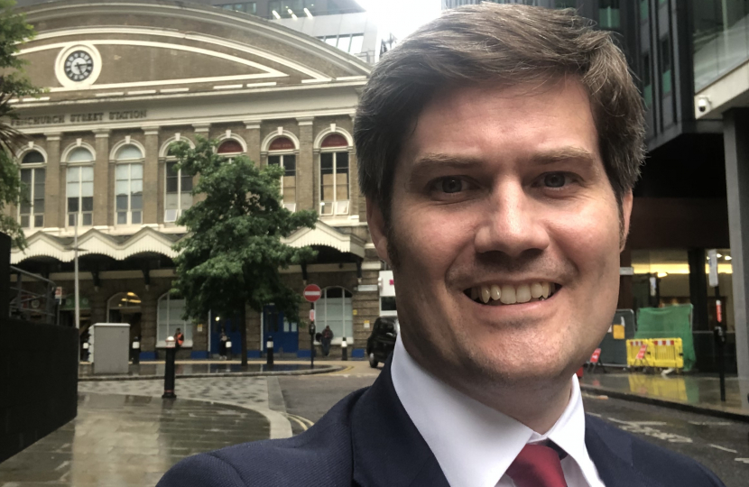 James Tumbridge at Fenchurch Street Station