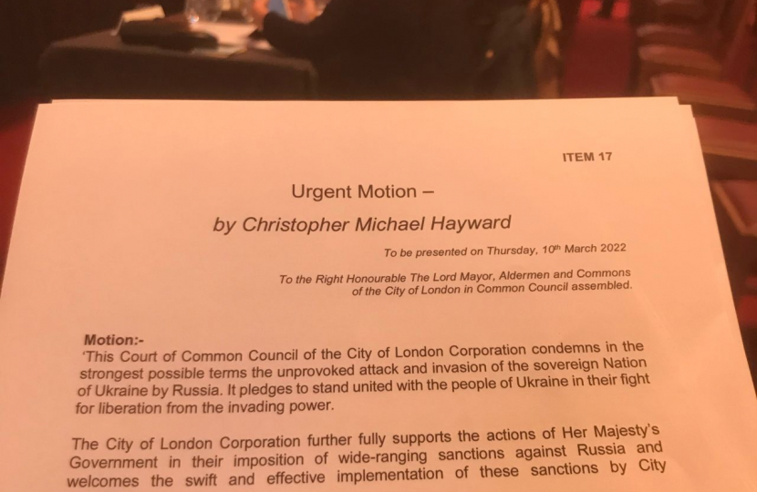 Ukraine Motion