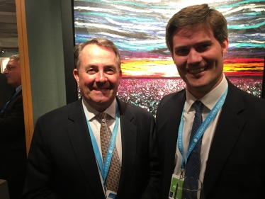 James Tumbridge and Dr Liam Fox MP