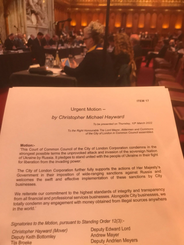 Ukraine Motion